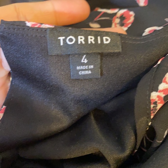 Torrid 4X floral black dress - Picture 6 of 7